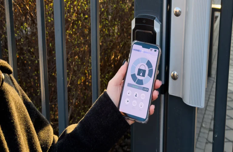 henkilo kayttamassa matkapuhelinta sulkupalvelussa