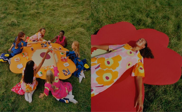 iloisia lapsia varikkaissa marimekko vaatteissa