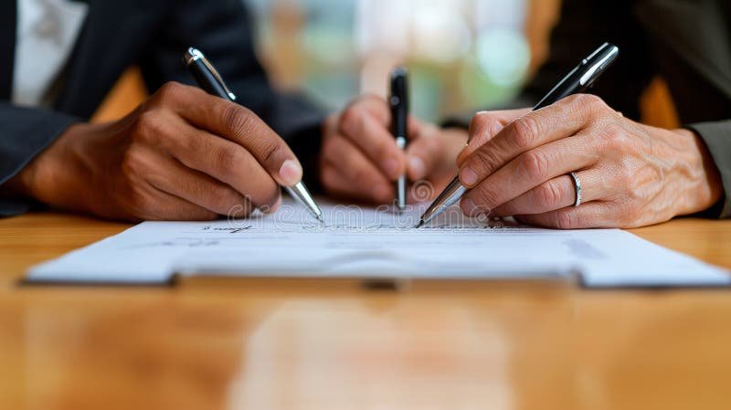 kadet allekirjoittamassa sopimusta poydan aaressa