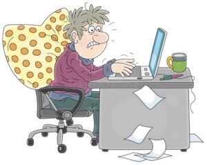 kirjoittaja tyoskentelee kannettavan aaressa